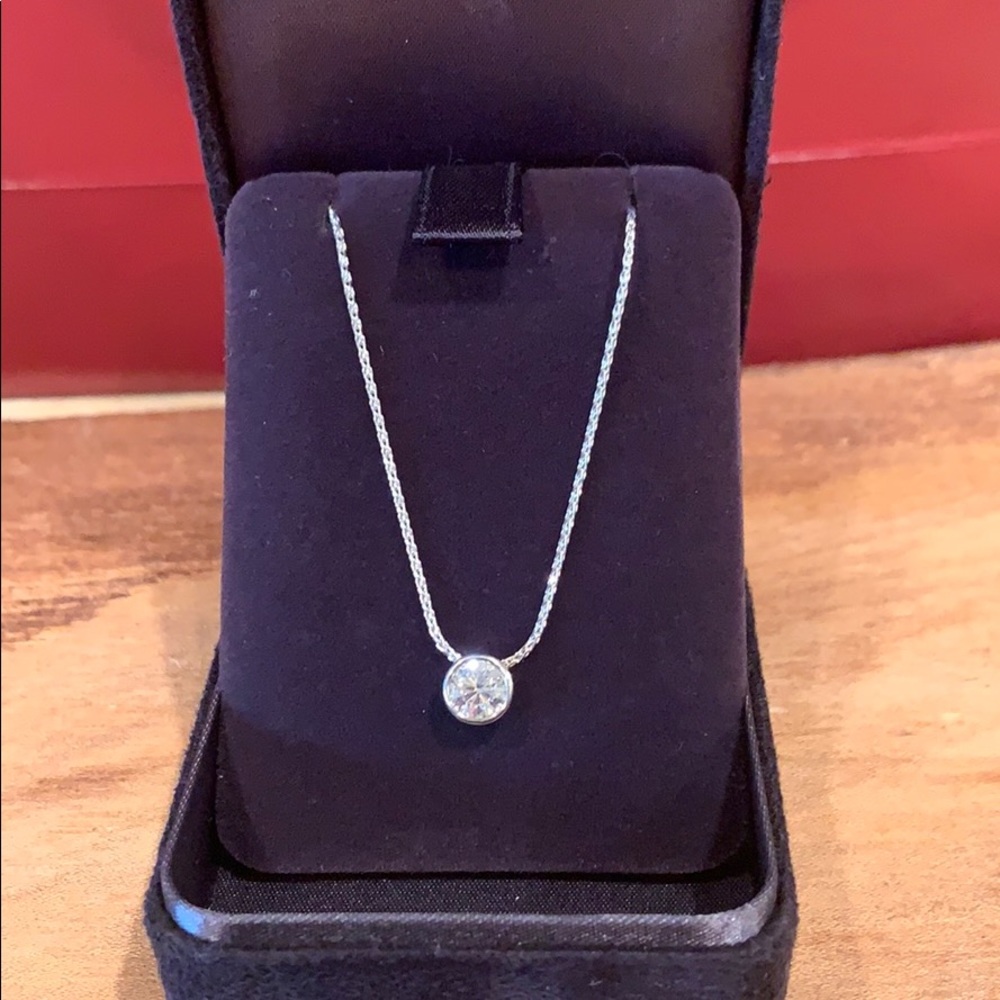 14kt White Gold .70ct Diamond Solitaire Pendant